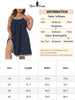 Plus Size Nightgown for Women Sleeveless Contrast Color Wide Strap Pleated Nightshirt Sleepwear