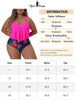 Plus Size Bikini Swimsuit for Women Floral Print High Waist Ruched 2 Piece Bathing Suit Set