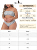 Plus Size 2 Pieces Bandeau Bikini Swimsuits Off Shoulder High Waist Bathing Suit