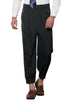 Cropped Double Pleated Zipper Leg Tapered Formal Dress Pants