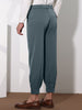 Cropped Double Pleated Zipper Leg Tapered Formal Dress Pants