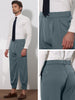Cropped Double Pleated Zipper Leg Tapered Formal Dress Pants