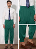 Cropped Double Pleated Zipper Leg Tapered Formal Dress Pants
