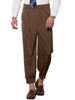 Cropped Double Pleated Zipper Leg Tapered Formal Dress Pants