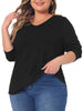 Knit Relax Fit V Neck Short Sleeve T-shirt