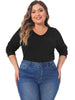 Knit Relax Fit V Neck Short Sleeve T-shirt