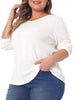 Knit Relax Fit V Neck Short Sleeve T-shirt