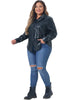 Plus Size Faux Leather Shirts for Women Loose Fit Blazer Long Sleeves Button Motorcycle Biker Coat Casual Jacket