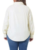 Plus Size Faux Leather Shirts for Women Loose Fit Blazer Long Sleeves Button Motorcycle Biker Coat Casual Jacket