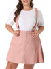 A Line Denim Elastic Back Suspender Skirt