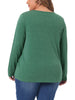 Knit Relax Fit V Neck Roll Up Sleeve Top