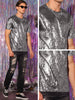 Metallic Shiny T-Shirt for Men&