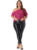 Plus Size Sequin Sparkly One Shoulder Short Sleeve Party Tops Blouses