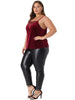 Velvet Camisole for Women Plus Size Adjustable Strap Lace Sleeveless Cami Tank Tops