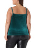 Velvet Camisole for Women Plus Size Adjustable Strap Lace Sleeveless Cami Tank Tops