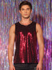 Sequin Tank Top for Men&