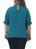Woven Relax Fit Stars Elbow Sleeve Blouse