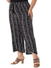 Wide Leg Woven Tassel Elastic Waist Pants