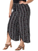 Wide Leg Woven Tassel Elastic Waist Pants