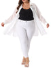 Satin H Line Button Up Long Sleeve Shirt
