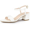 Open Toe Block Heel Ankle Strap Slingback Sandals for Women
