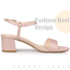 Open Toe Block Heel Ankle Strap Slingback Sandals for Women