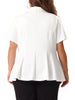 Knit X Line Notched Lapel Short Sleeve Blazer