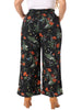 Women Plus Size High Waist Casual Wide Leg Long Palazzo Lounge Pants Trousers