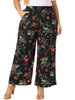 Women Plus Size High Waist Casual Wide Leg Long Palazzo Lounge Pants Trousers