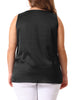 Plus Size Silk Satin Tank Tops for Women V Neck Casual Cami Sleeveless Blouses Summer Basic Camisole