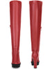 Platform Chunky Heels Over the Knee High Boots for Women