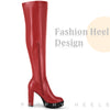 Platform Chunky Heels Over the Knee High Boots for Women