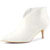 Pointed Toe V Cutout Stiletto Heel Ankle Booties for Women