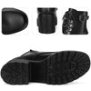 Round Toe Platform Chunky Heels Combat Boots for Women