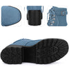 Round Toe Platform Chunky Heels Combat Boots for Women