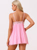 Womens Nightgown V-neck Lace Sleeveless Sexy Sleepwear