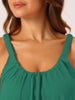 Womens Nightgown Sleeveless Sleepwear Elastic Wide Strap Sleep Shirt Large Hem Short Nightshirt