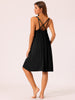 Womens Nightgown Backless Loose Pajamas Cross Suspenders Spaghetti Straps Casual Loungewear Plus Size S-3XL