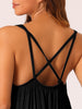 Womens Nightgown Backless Loose Pajamas Cross Suspenders Spaghetti Straps Casual Loungewear Plus Size S-3XL