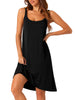 Womens Nightgown Backless Loose Pajamas Cross Suspenders Spaghetti Straps Casual Loungewear Plus Size S-3XL