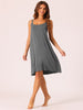 Womens Nightgown Backless Loose Pajamas Cross Suspenders Spaghetti Straps Casual Loungewear Plus Size S-3XL