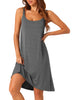 Womens Nightgown Backless Loose Pajamas Cross Suspenders Spaghetti Straps Casual Loungewear Plus Size S-3XL