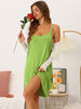 Womens Nightgown Backless Loose Pajamas Cross Suspenders Spaghetti Straps Casual Loungewear Plus Size S-3XL