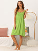 Womens Nightgown Backless Loose Pajamas Cross Suspenders Spaghetti Straps Casual Loungewear Plus Size S-3XL