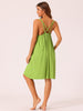 Womens Nightgown Backless Loose Pajamas Cross Suspenders Spaghetti Straps Casual Loungewear Plus Size S-3XL