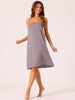 Womens Nightgown Backless Loose Pajamas Cross Suspenders Spaghetti Straps Casual Loungewear Plus Size S-3XL