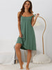 Womens Nightgown Backless Loose Pajamas Cross Suspenders Spaghetti Straps Casual Loungewear Plus Size S-3XL