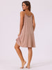 Womens Cami Nightgown Sleeveless Sleepwear Spaghetti Strap Pajama Cross Back Nightshirt M-3XL