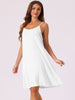 Womens Cami Nightgown Sleeveless Sleepwear Spaghetti Strap Pajama Cross Back Nightshirt M-3XL