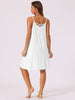 Womens Cami Nightgown Sleeveless Sleepwear Spaghetti Strap Pajama Cross Back Nightshirt M-3XL